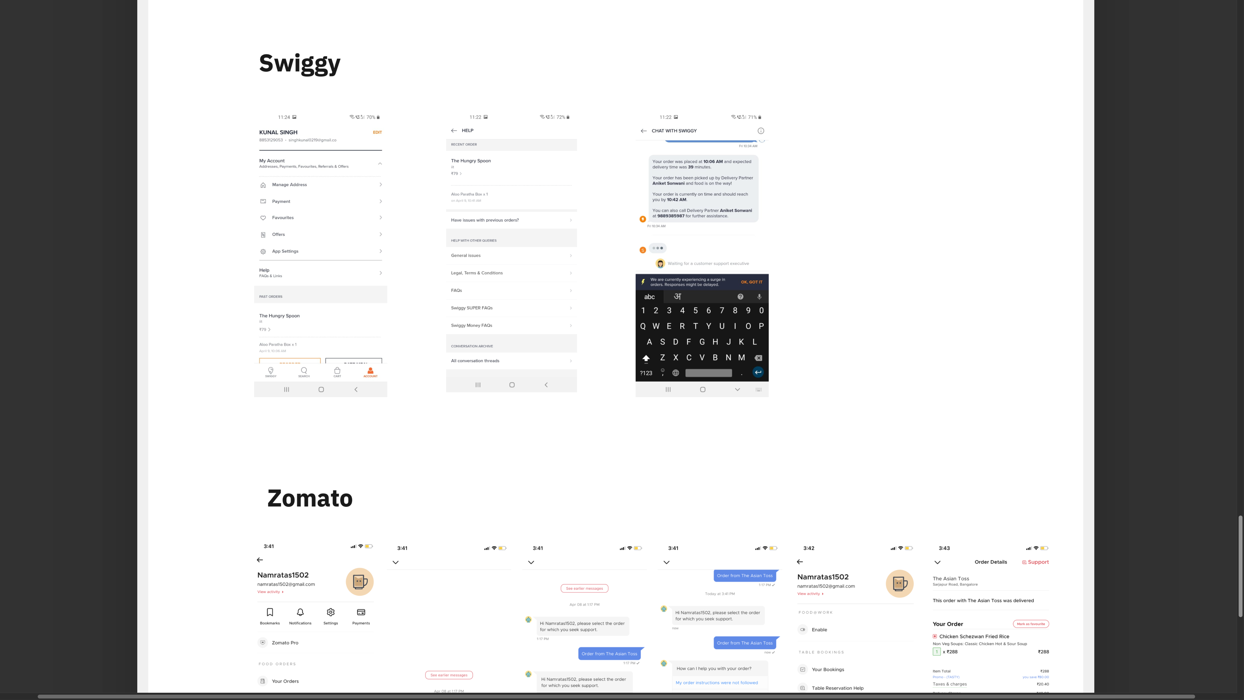 Swiggy chatbot