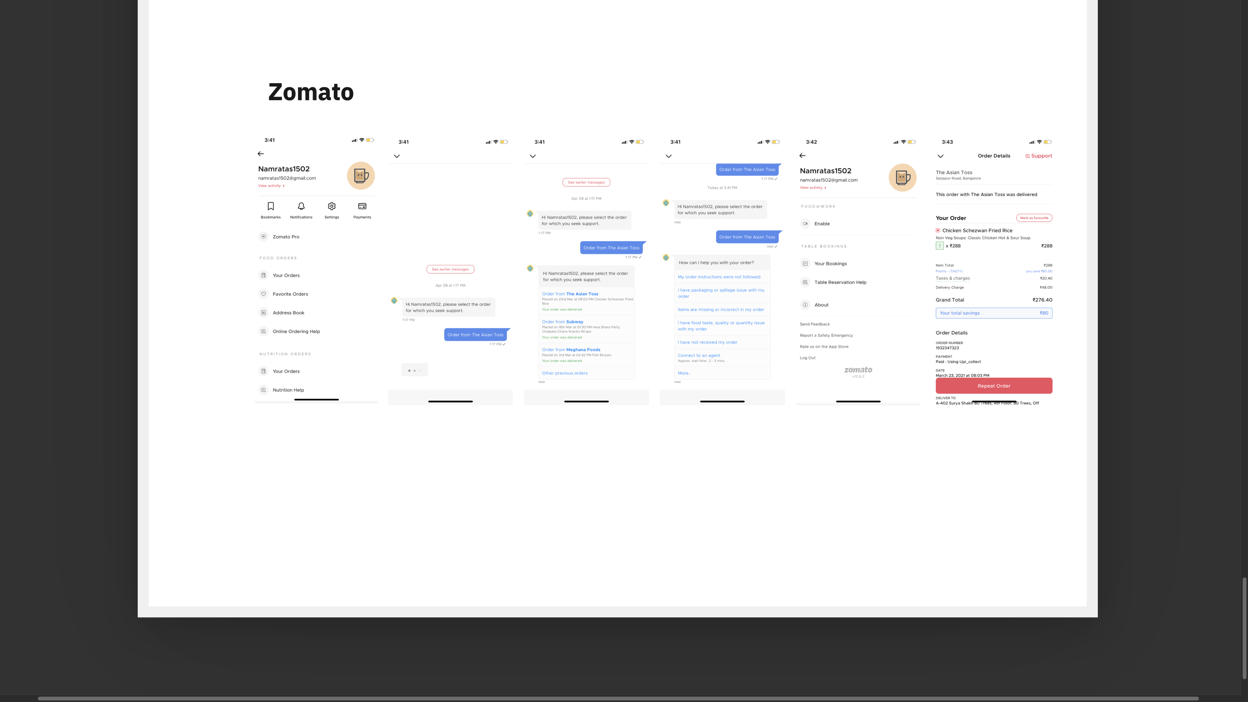 Zomato chatbot